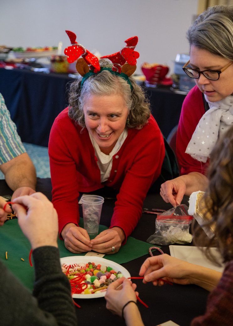 College Christmas celebration