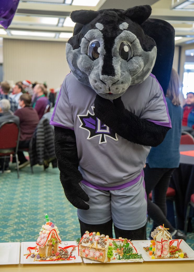 Dash at College Christmas celebration