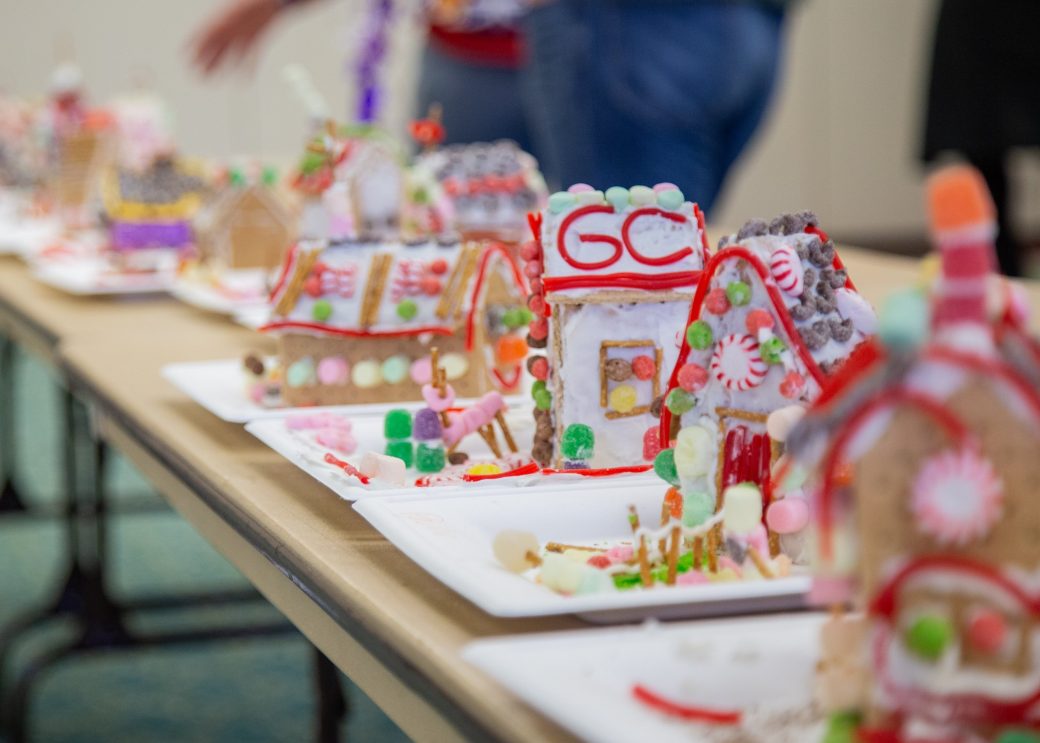 College Christmas celebration