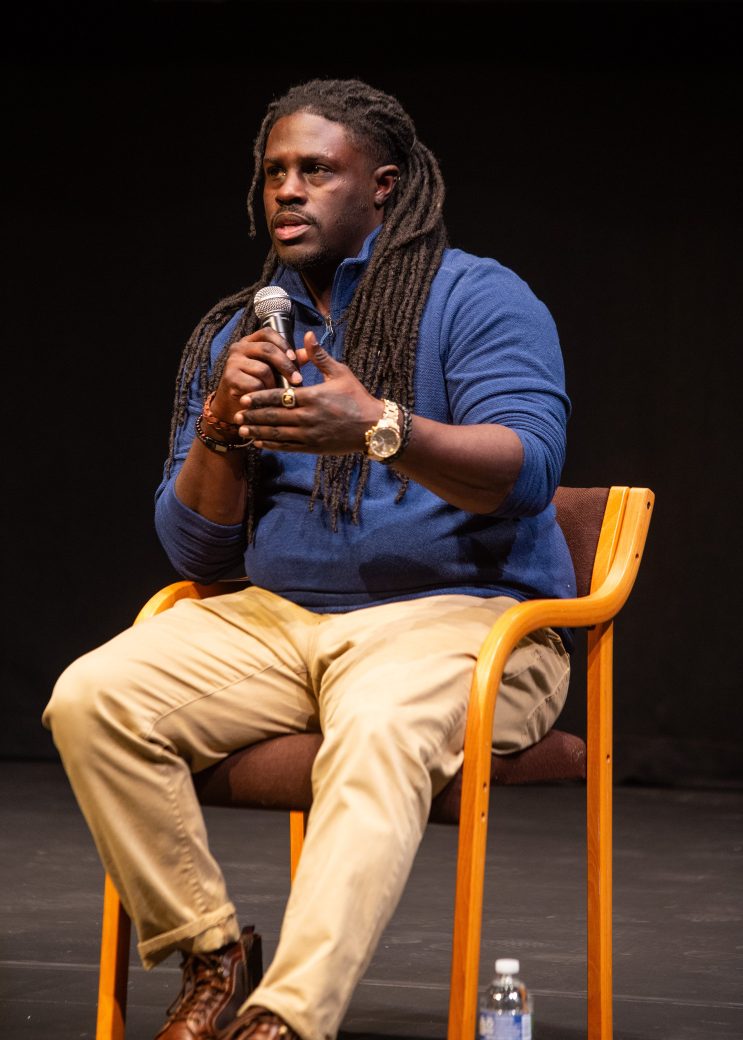 Man doing a speech at King Celebration 2024