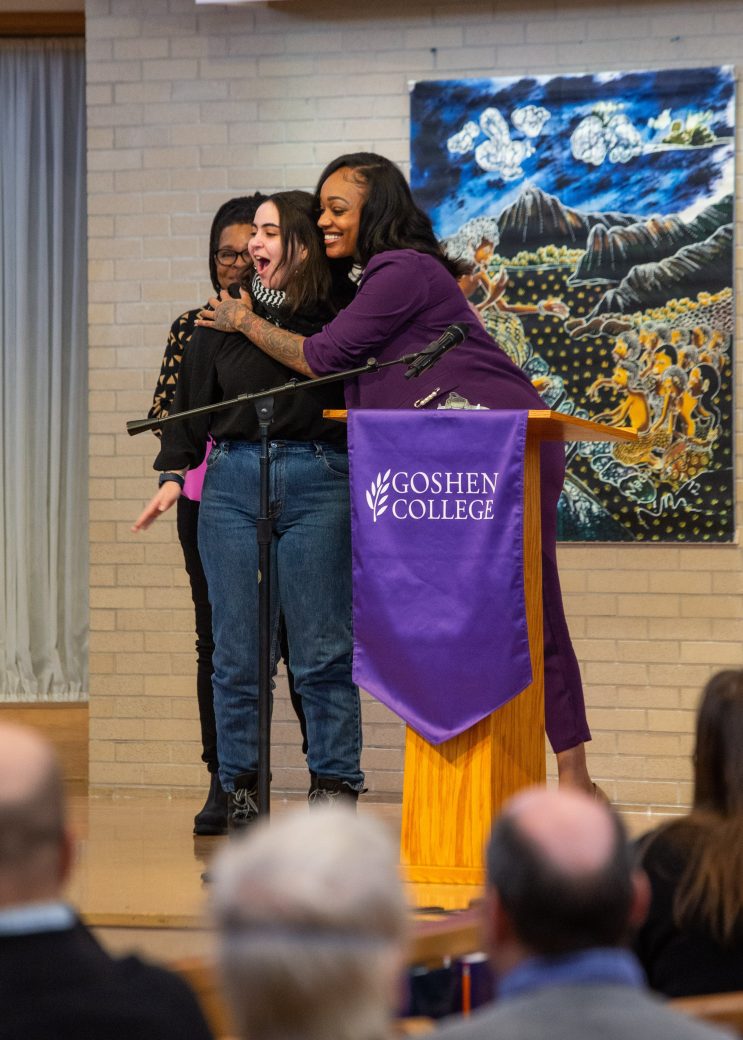 Two women hugging at King Celebration 2024