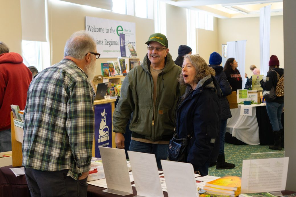 People talking at Michiana Regional Seed Swap 2024