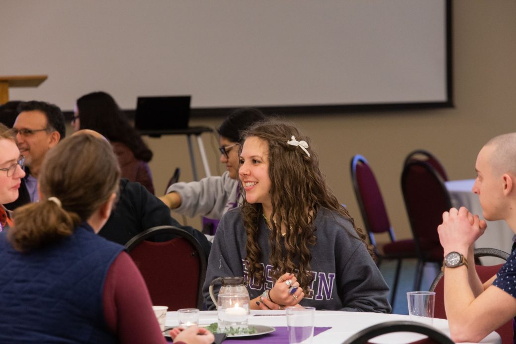 People talking at Celebrate Scholars