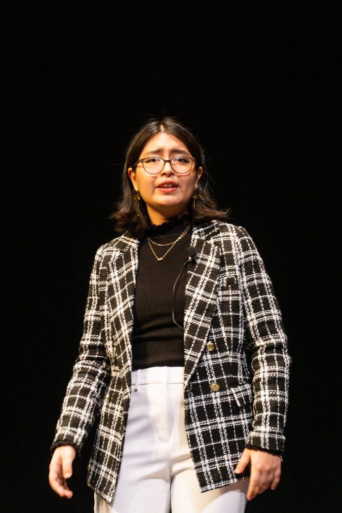 Woman doing a speech