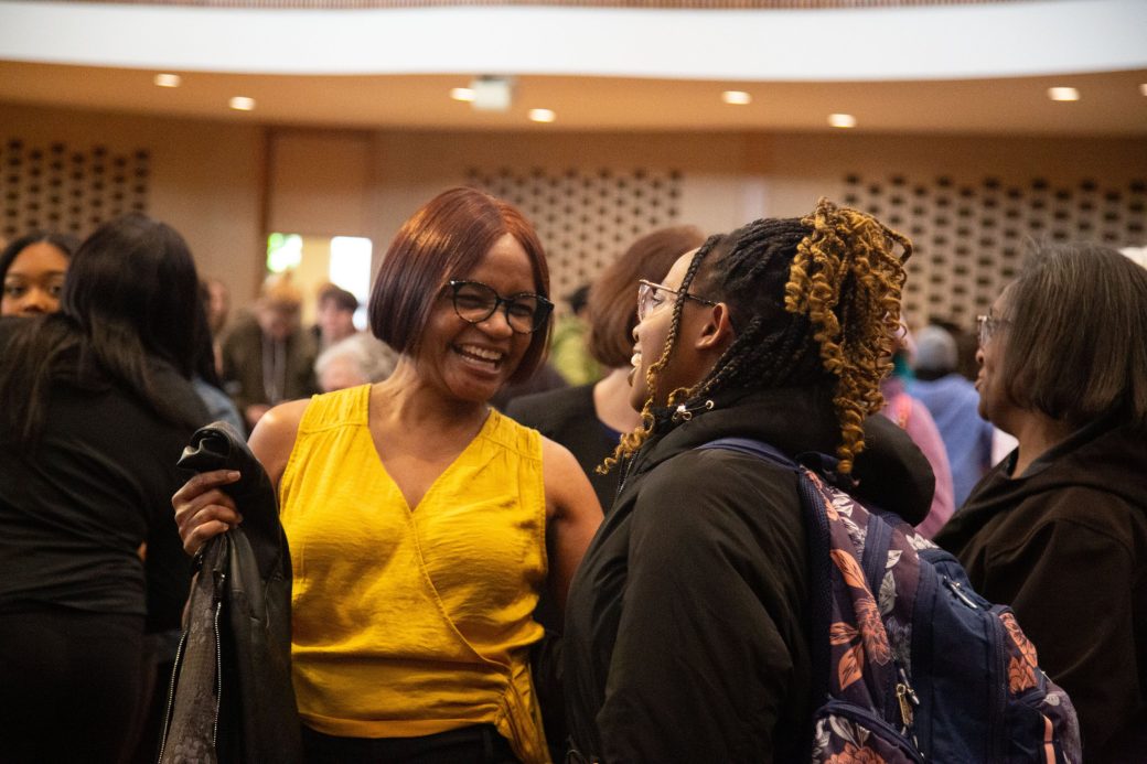 People talking at Black History Month 2024