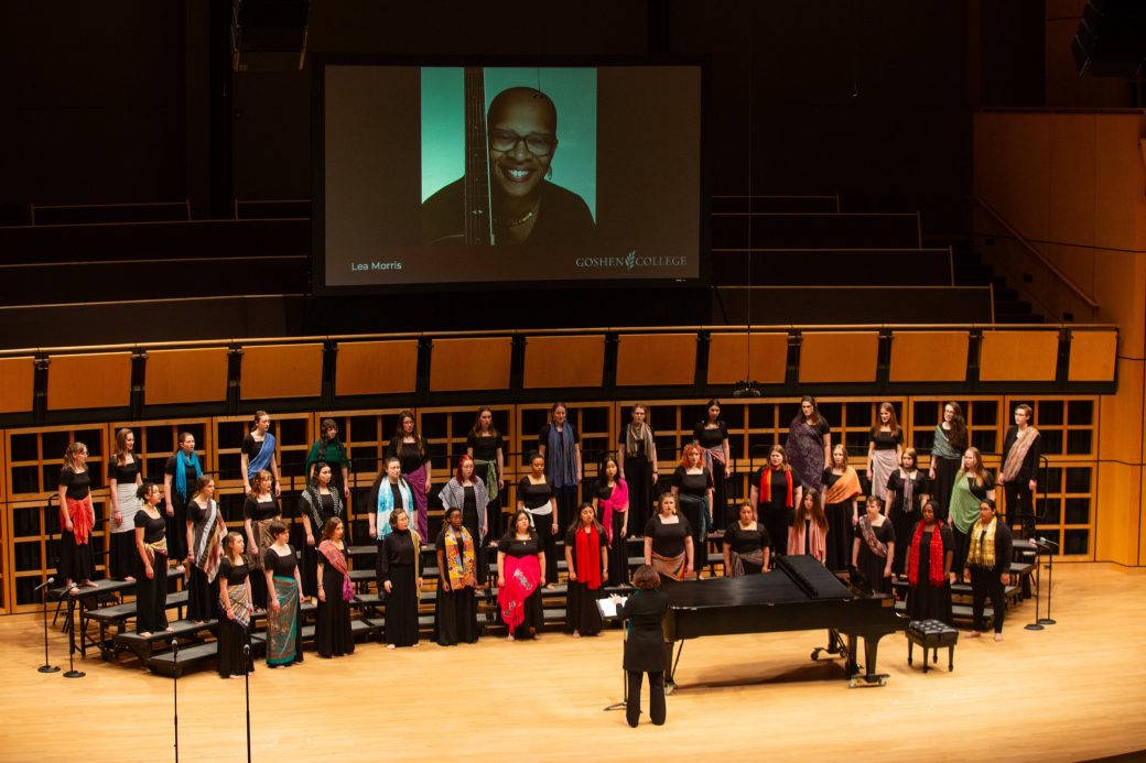 People performing at 2024 Voices of the Earth Choir Tour