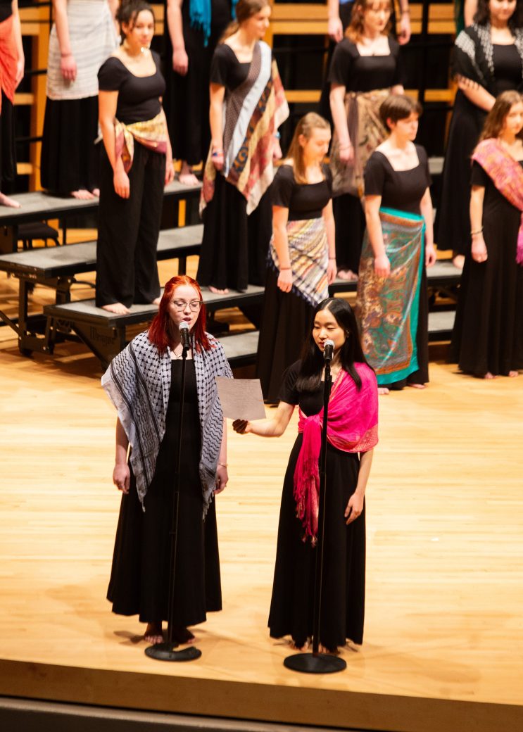 People performing at 2024 Voices of the Earth Choir Tour
