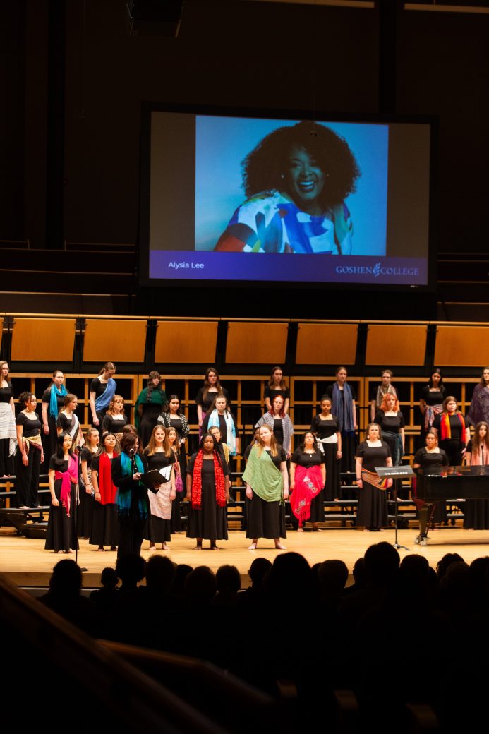 People performing at 2024 Voices of the Earth Choir Tour
