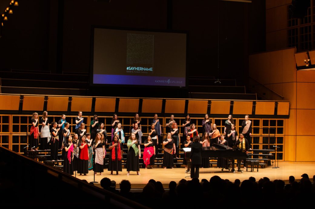 People performing at 2024 Voices of the Earth Choir Tour