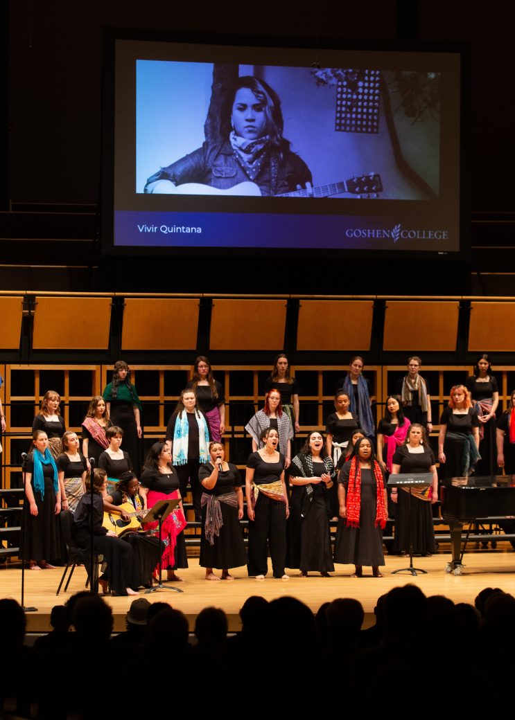 People performing at 2024 Voices of the Earth Choir Tour