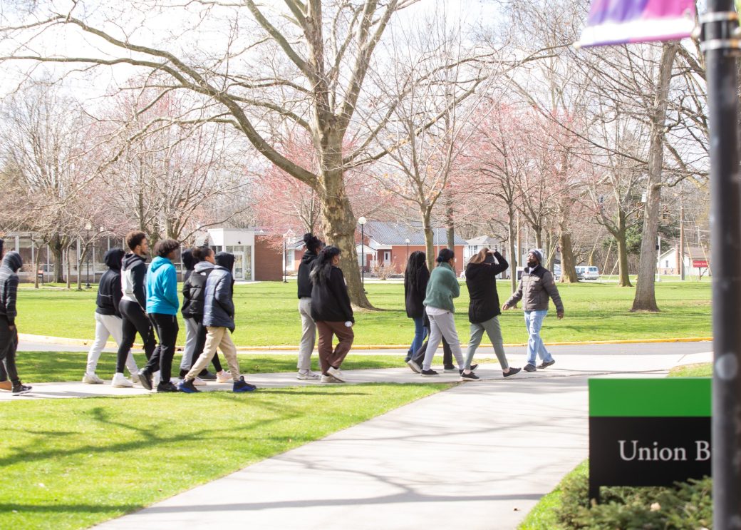 People walking at African American Spring Open House 2024