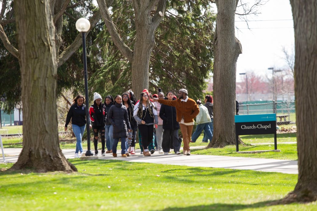 People walking at African American Spring Open House 2024
