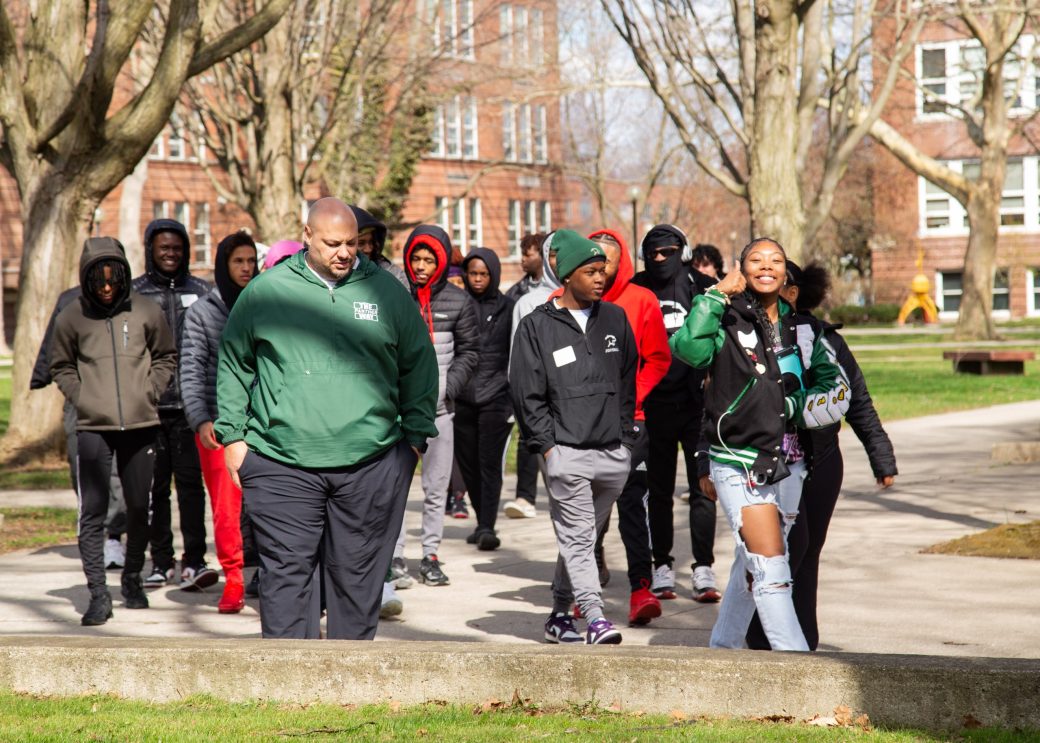 People walking at African American Spring Open House 2024