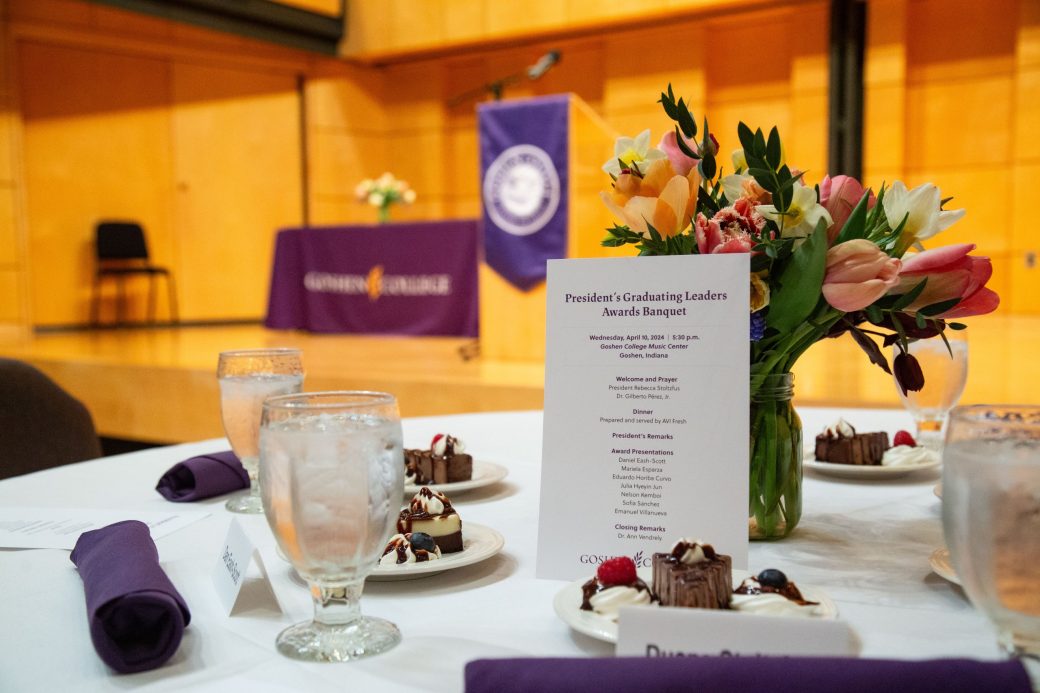 Food menu of President's Graduating Leaders Awards 2024
