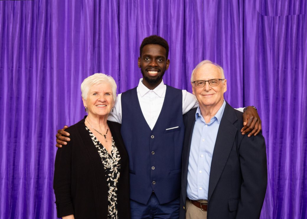 People hugging at President's Graduating Leaders Awards 2024