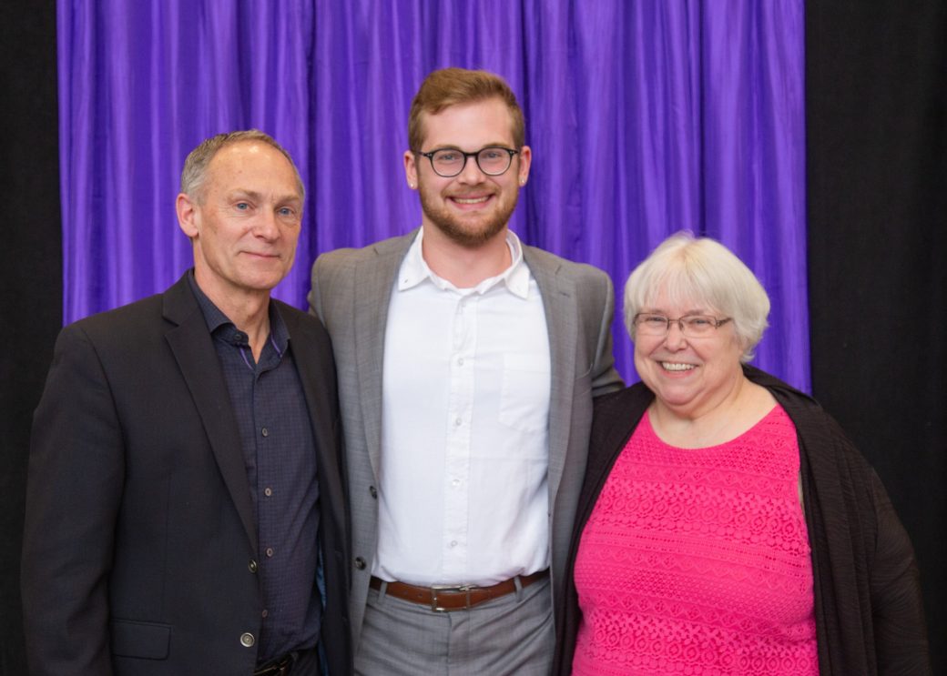 People hugging at President's Graduating Leaders Awards 2024