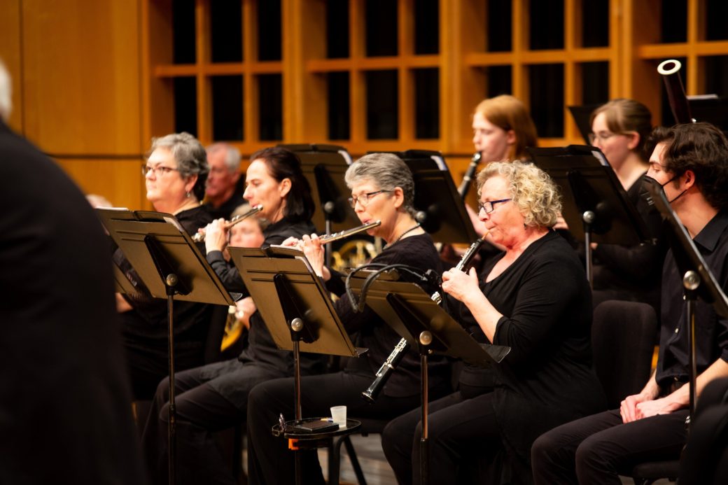 orchestra playing bass at GC Symphony Orchestra Spring Concert 2024