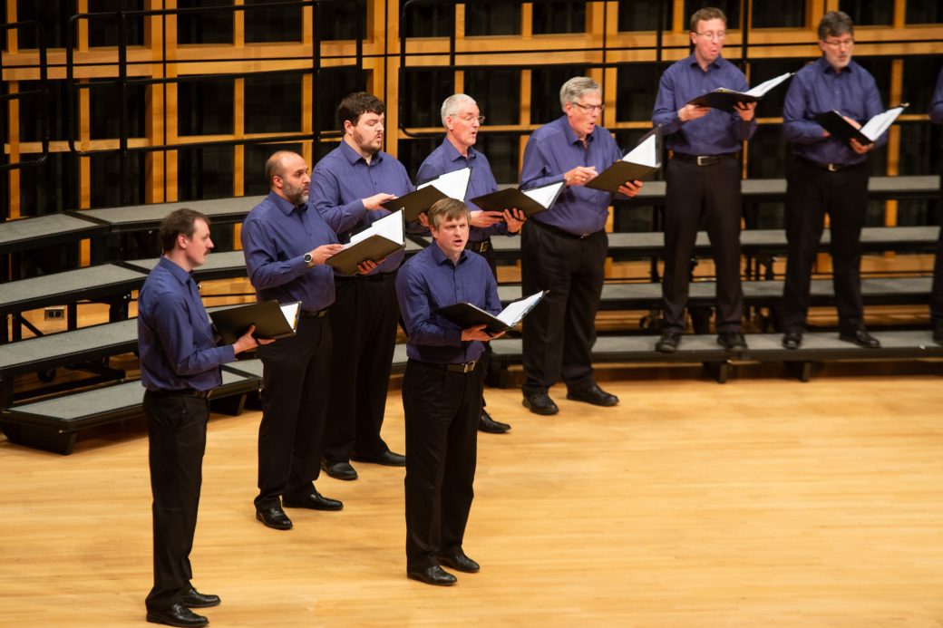 Music choir singing at low voice festival 2024