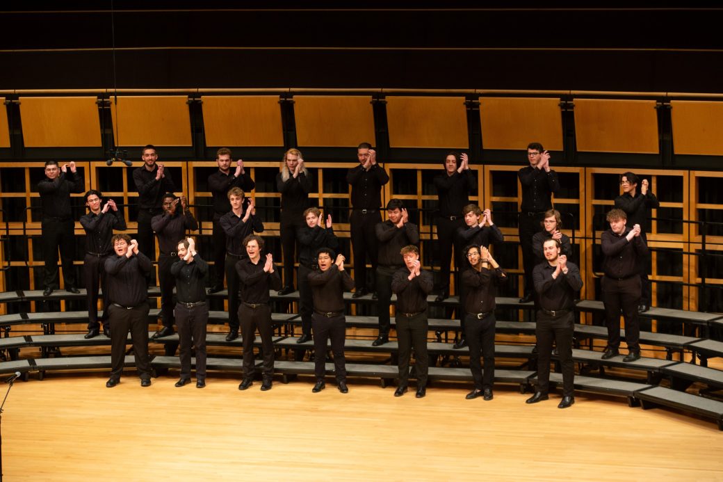 Music choir singing at low voice festival 2024