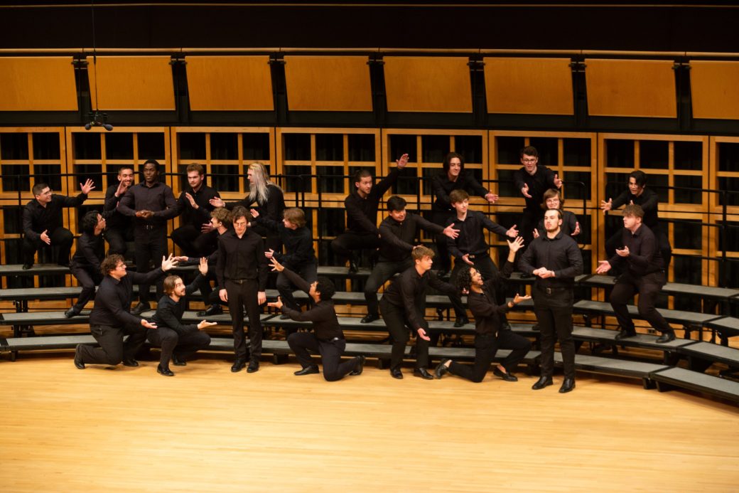 Music choir singing at low voice festival 2024