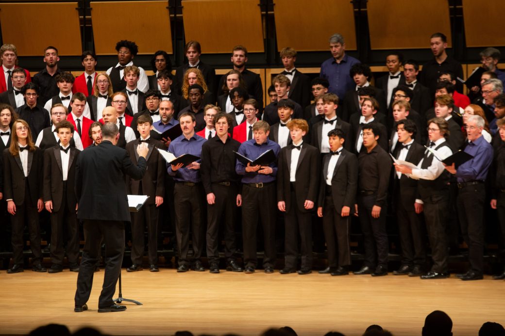All music choirs together at low voice festival