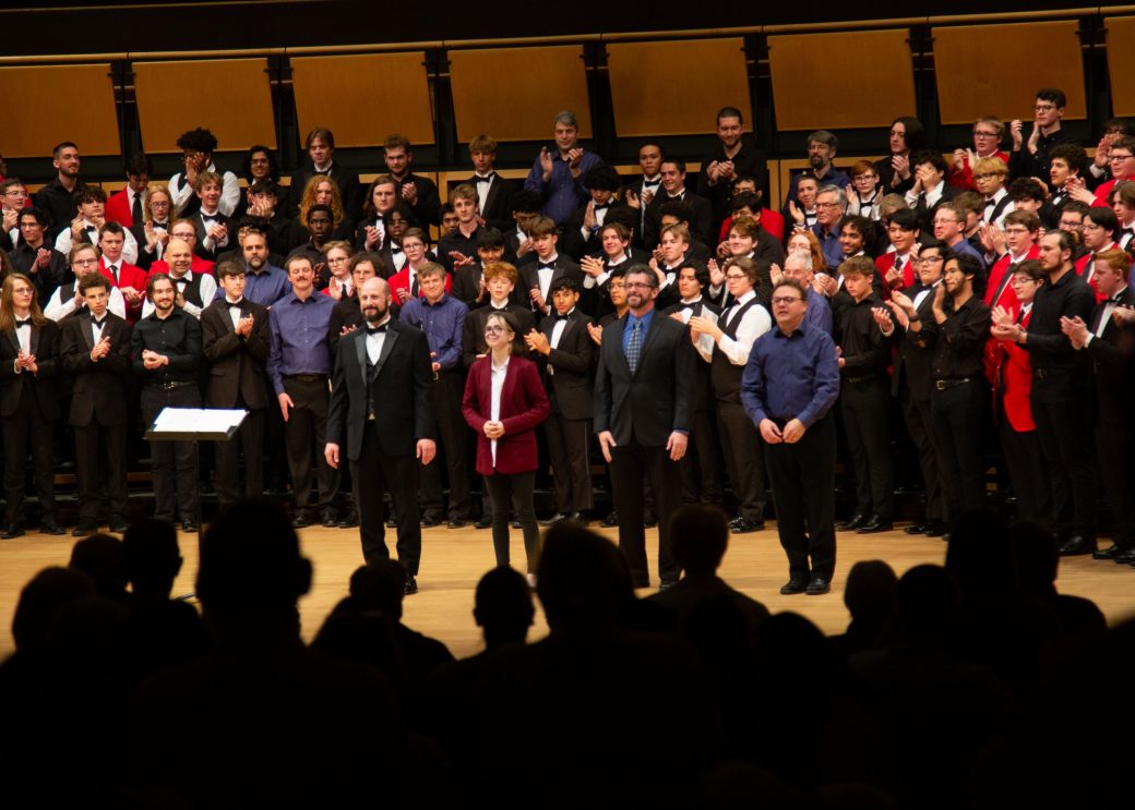 Music choirs Thanking the audience at low voice festival 2024