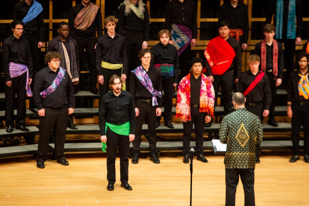 Music choir maestro conducting the music choir at Earthtones 2024