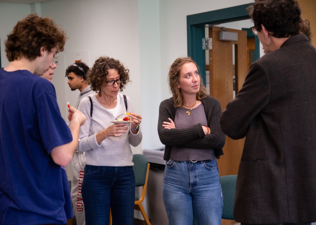 People talkinga at Academic Department Receptions and Baccalaureate Celebration