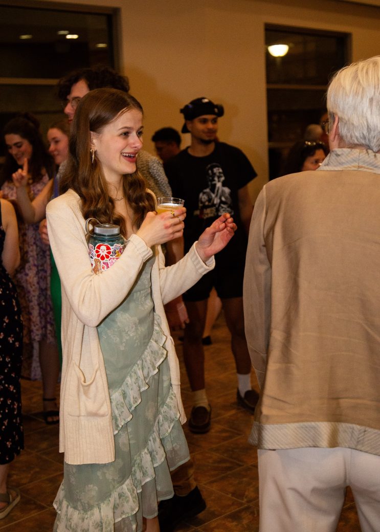 People talking at Academic Department Receptions and Baccalaureate Celebration