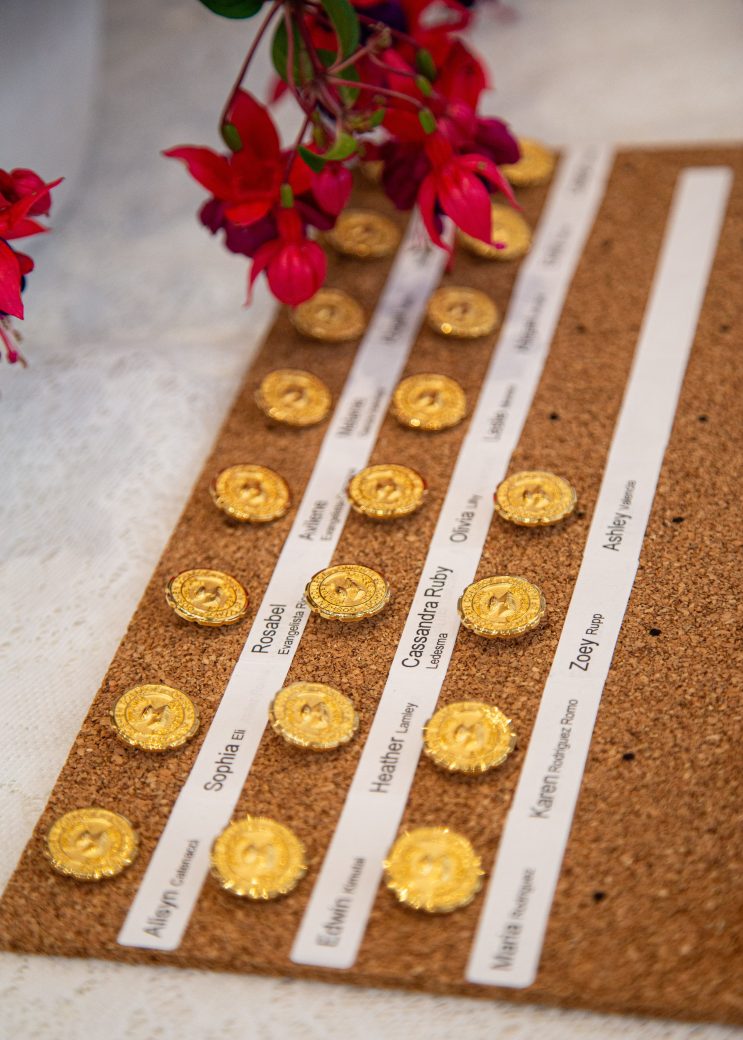 Pins with name of Nurses Commencement 2024: Nurses' at Pinning Ceremony
