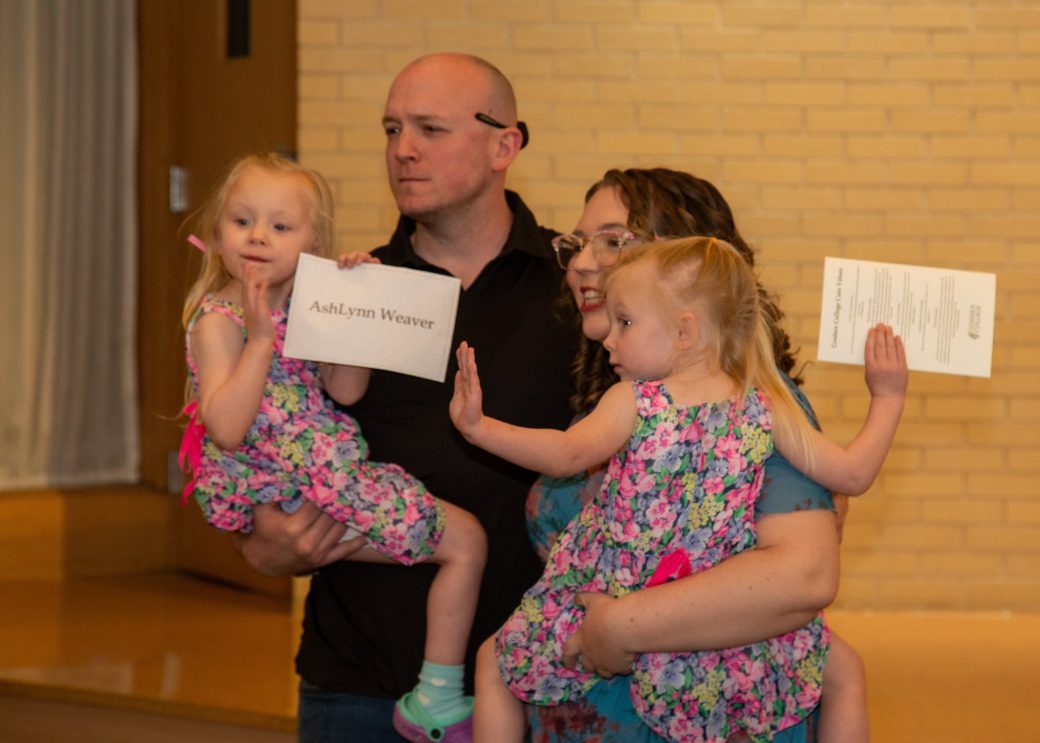 A family enjoying in Commencement 2024: Nurses' Pinning Ceremony