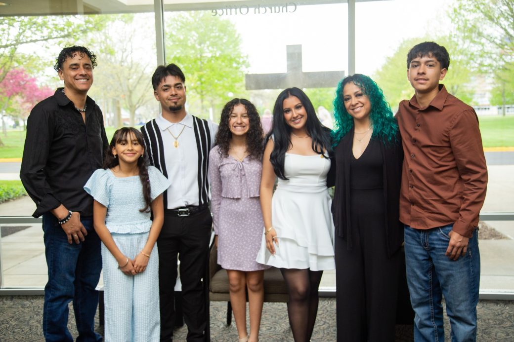 People hugging at Commencement 2024: Nurses' Pinning Ceremony