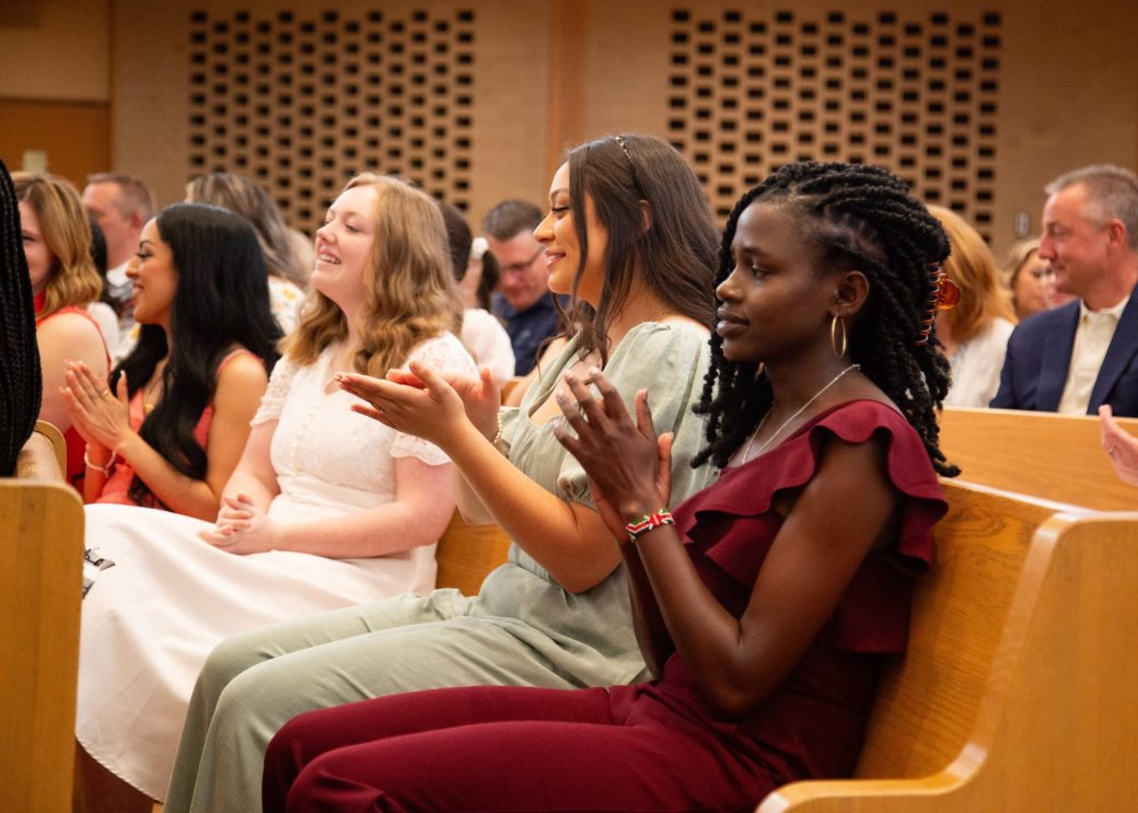 People clapping at Commencement 2024: Nurses' Pinning Ceremony