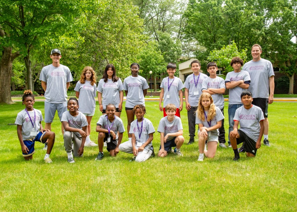 teen campers pose for group photo