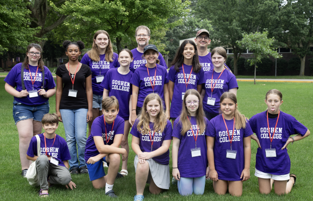 teen campers pose for group photo