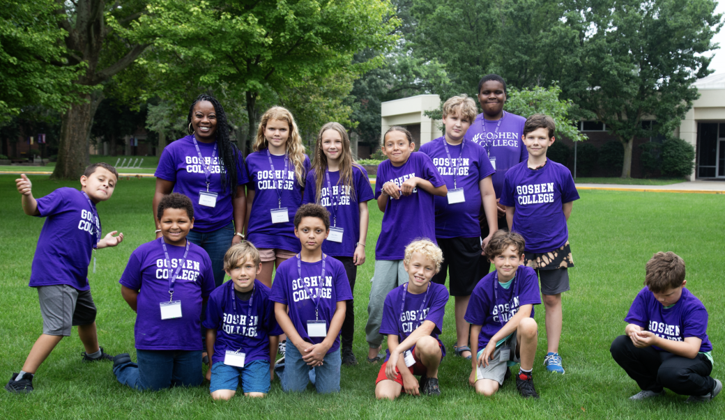 teen campers pose for group photo