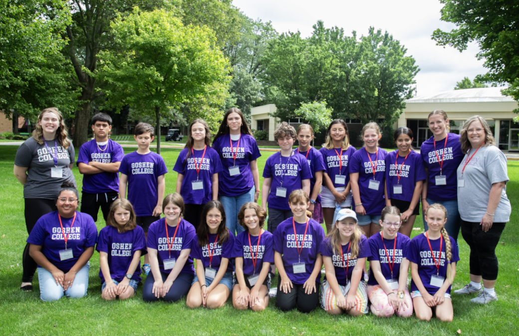 teen campers pose for group photo