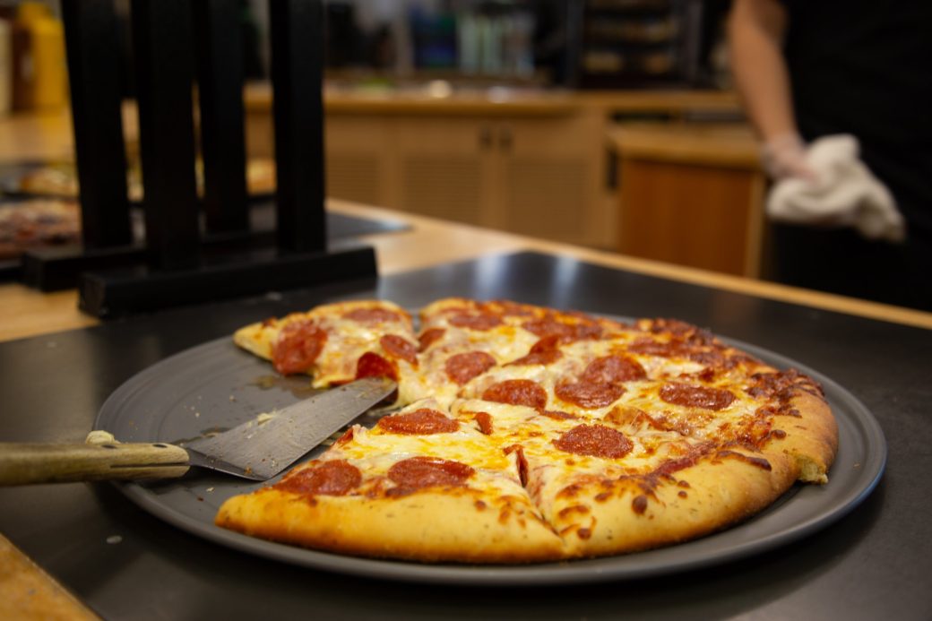 Pepperoni pizza at Westlawn Dining Hall reopens