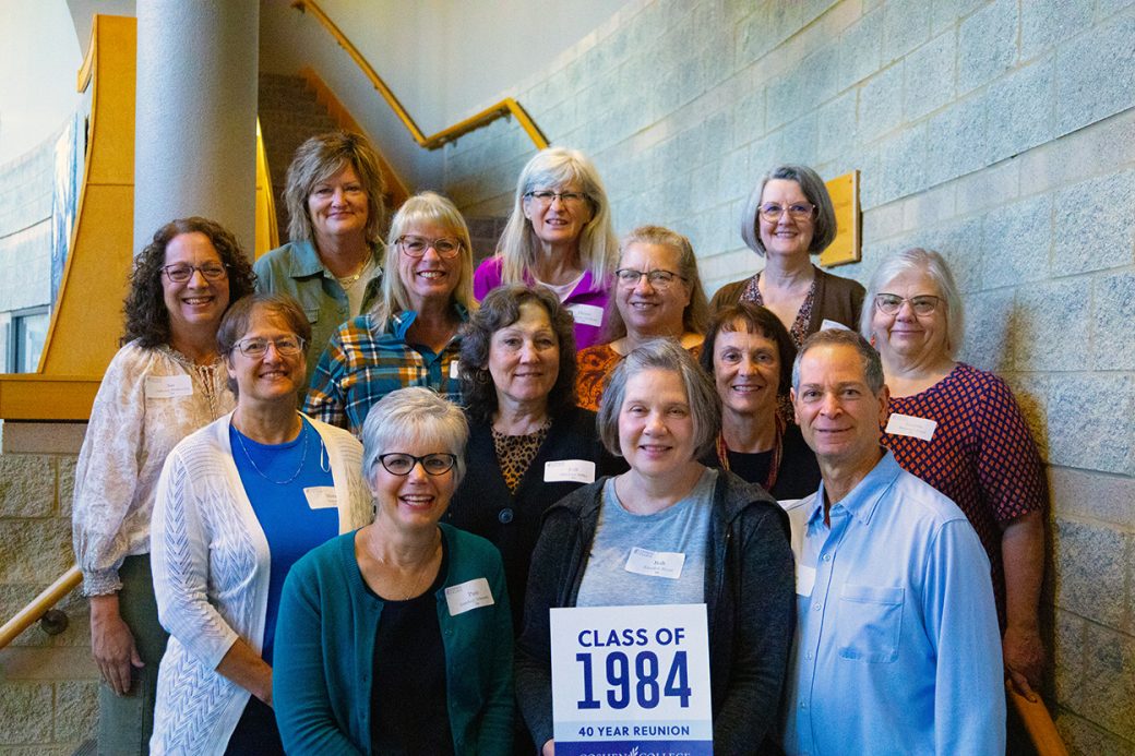 People smiling to the camera at Class Reunions 2024