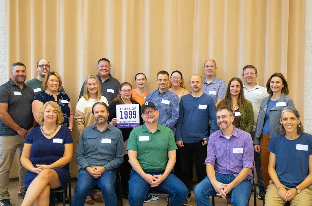 People smiling to the camera at Class Reunions 2024
