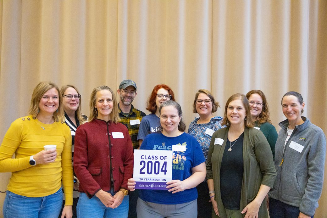 People smiling to the camera at Class Reunions 2024