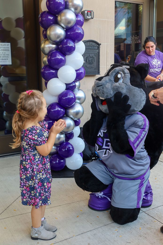 Dash playing with a kid at Connectapalooza