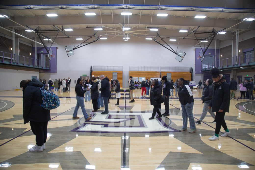 Students enjoying in gym activities at 2025 MLK Celebration