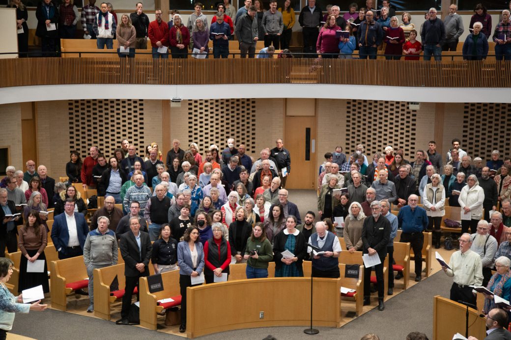 Public paying attention at the Anbaptism Ceremony