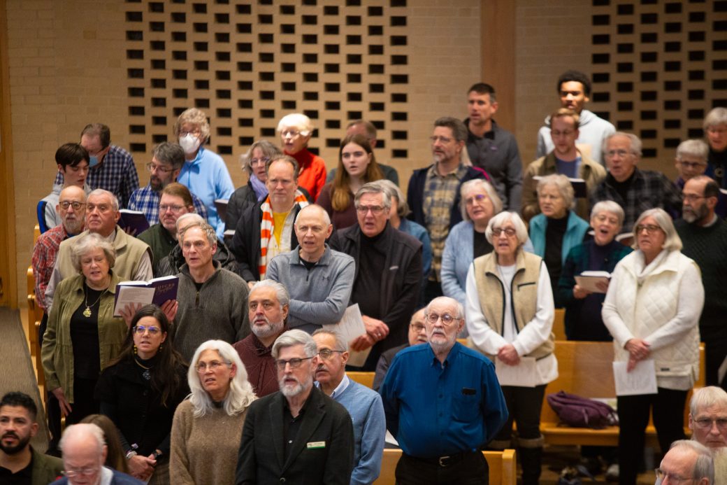 Public paying attention at the Anbaptism Ceremony