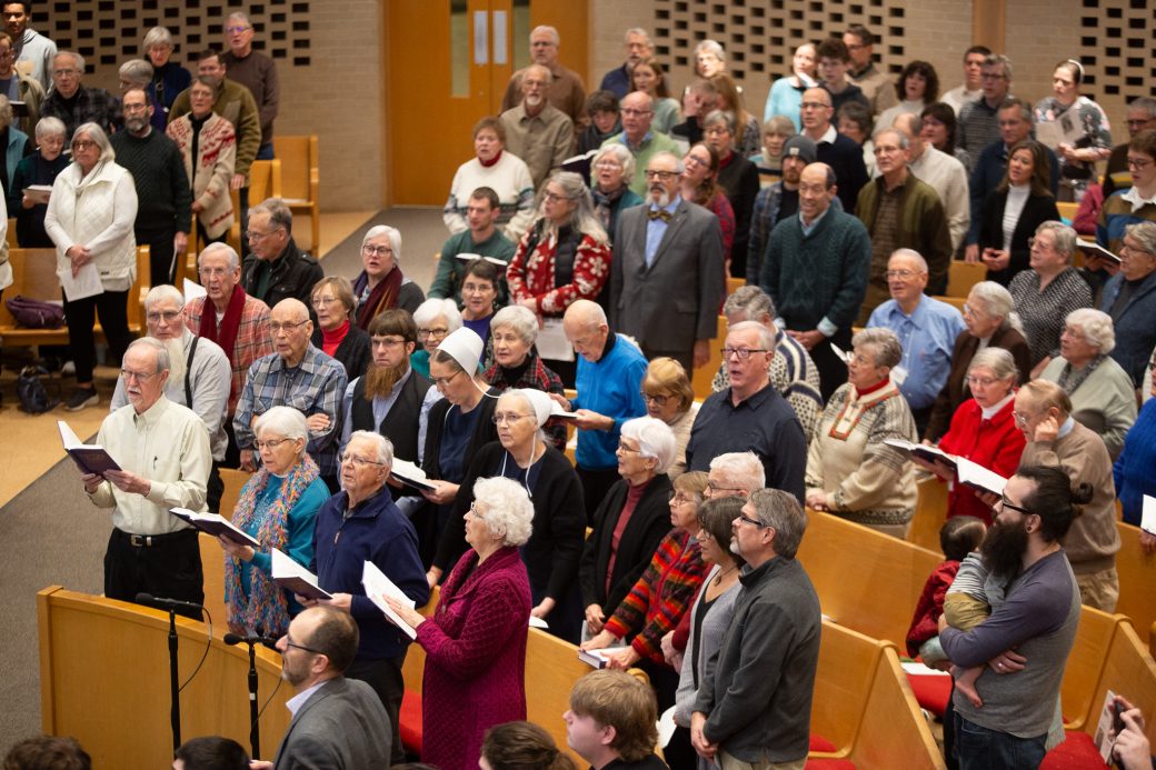 Public paying attention at the Anbaptism Ceremony