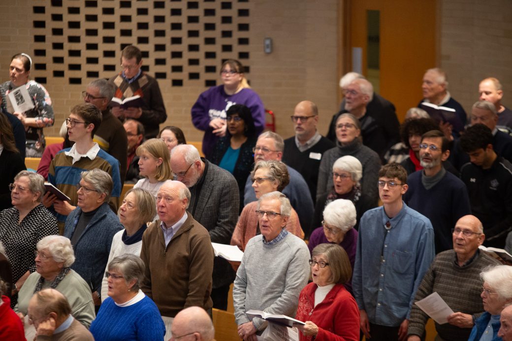 Public paying attention at the Anbaptism Ceremony