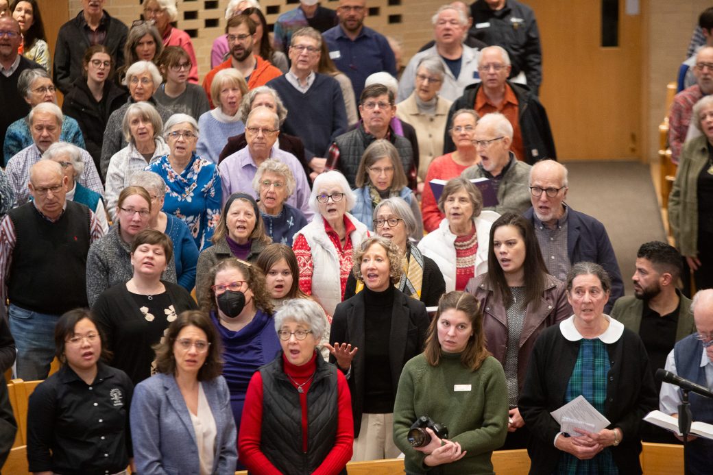 Public paying attention at the Anbaptism Ceremony