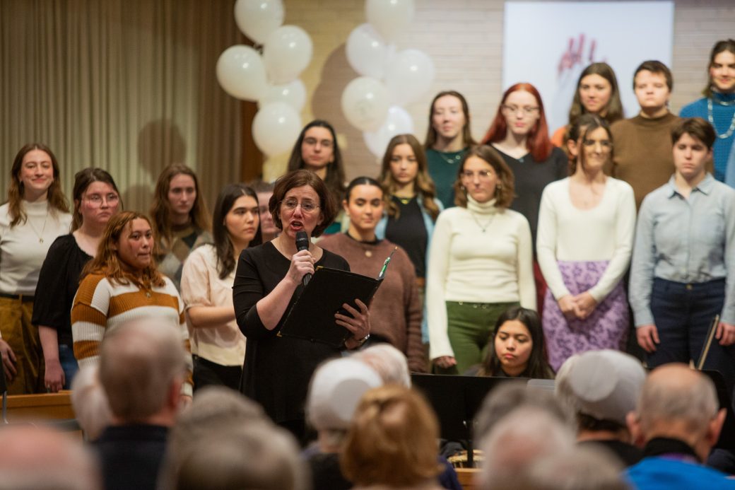 Public standing and paying attention at the Anabaptism ceremony