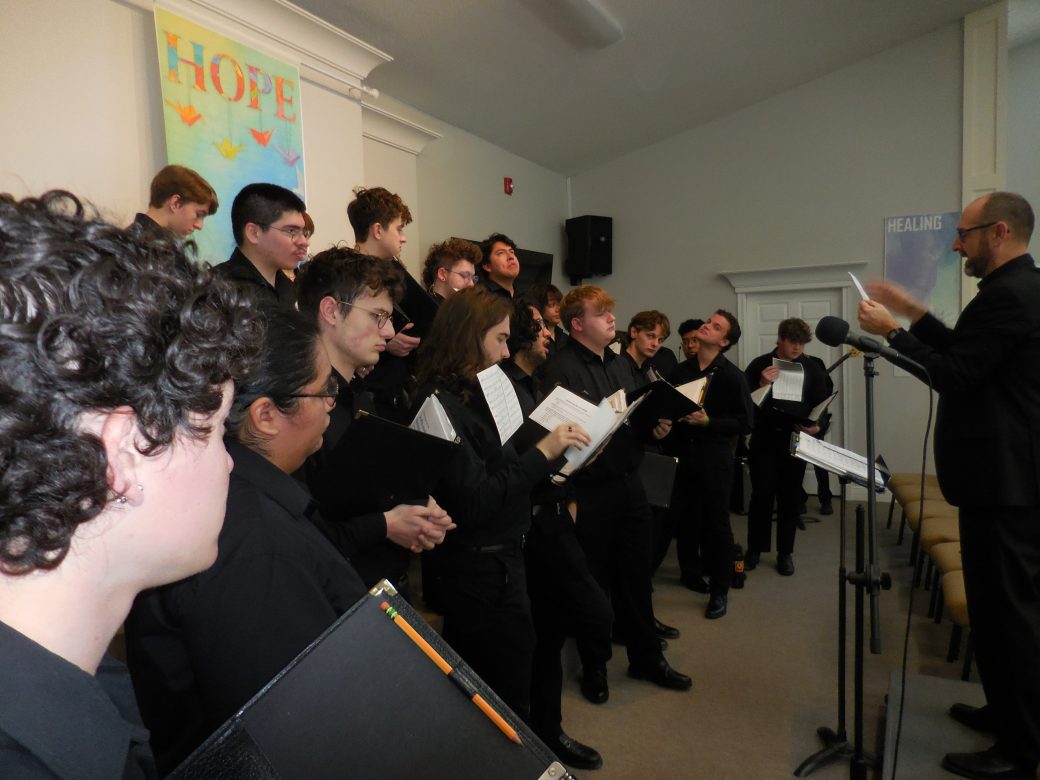 Studedents at a music choir